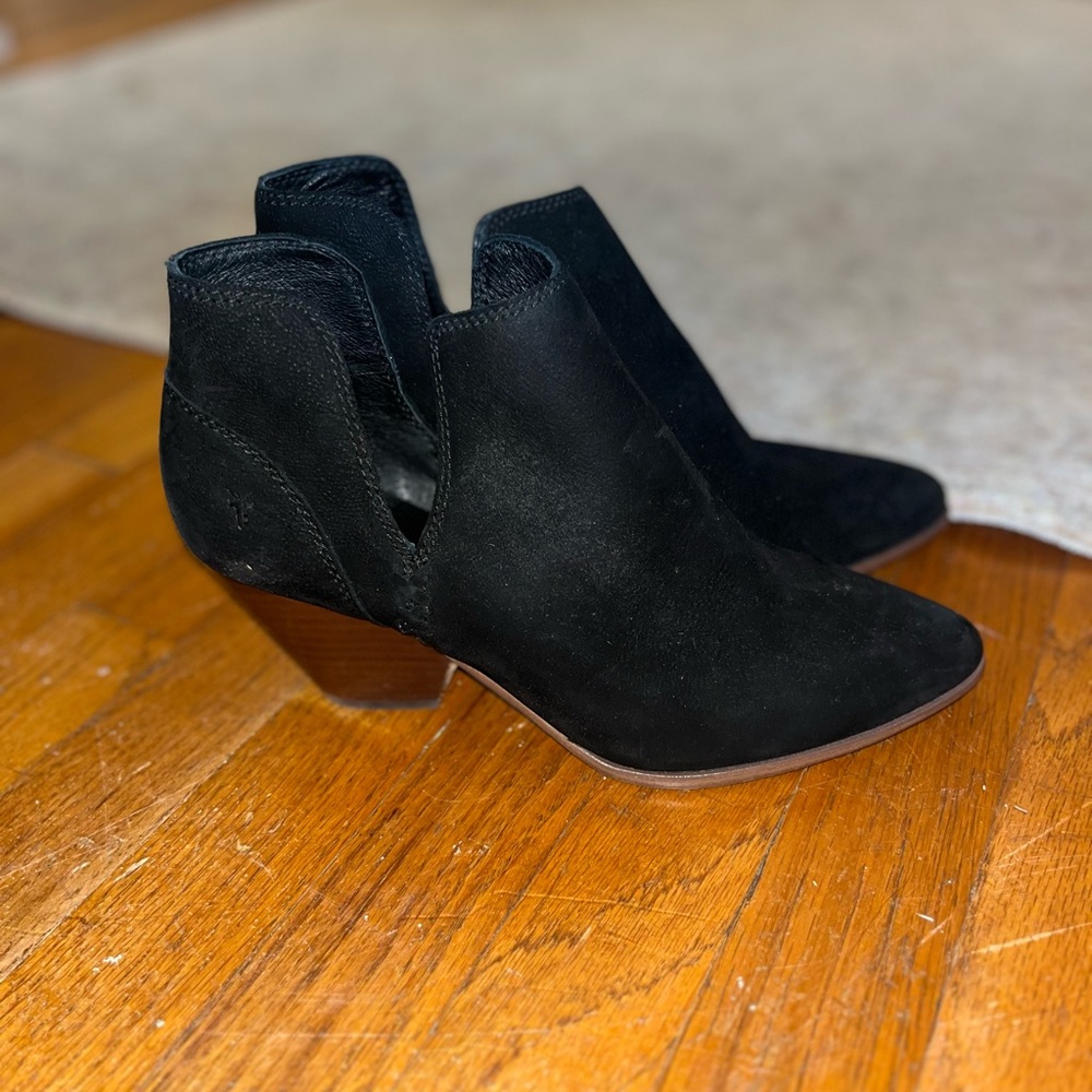 Frye Black Suede Booties